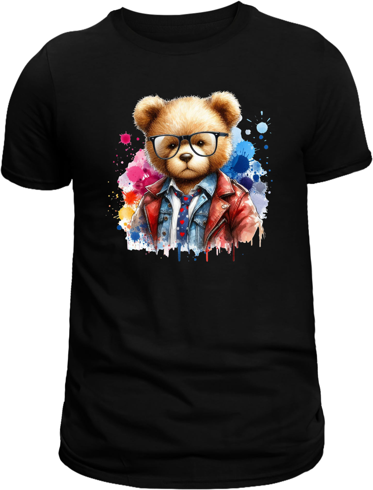 Casual Street-Style Teddy Bear Graphic T-Shirt – Trendy, Comfortable, and Unisex Design