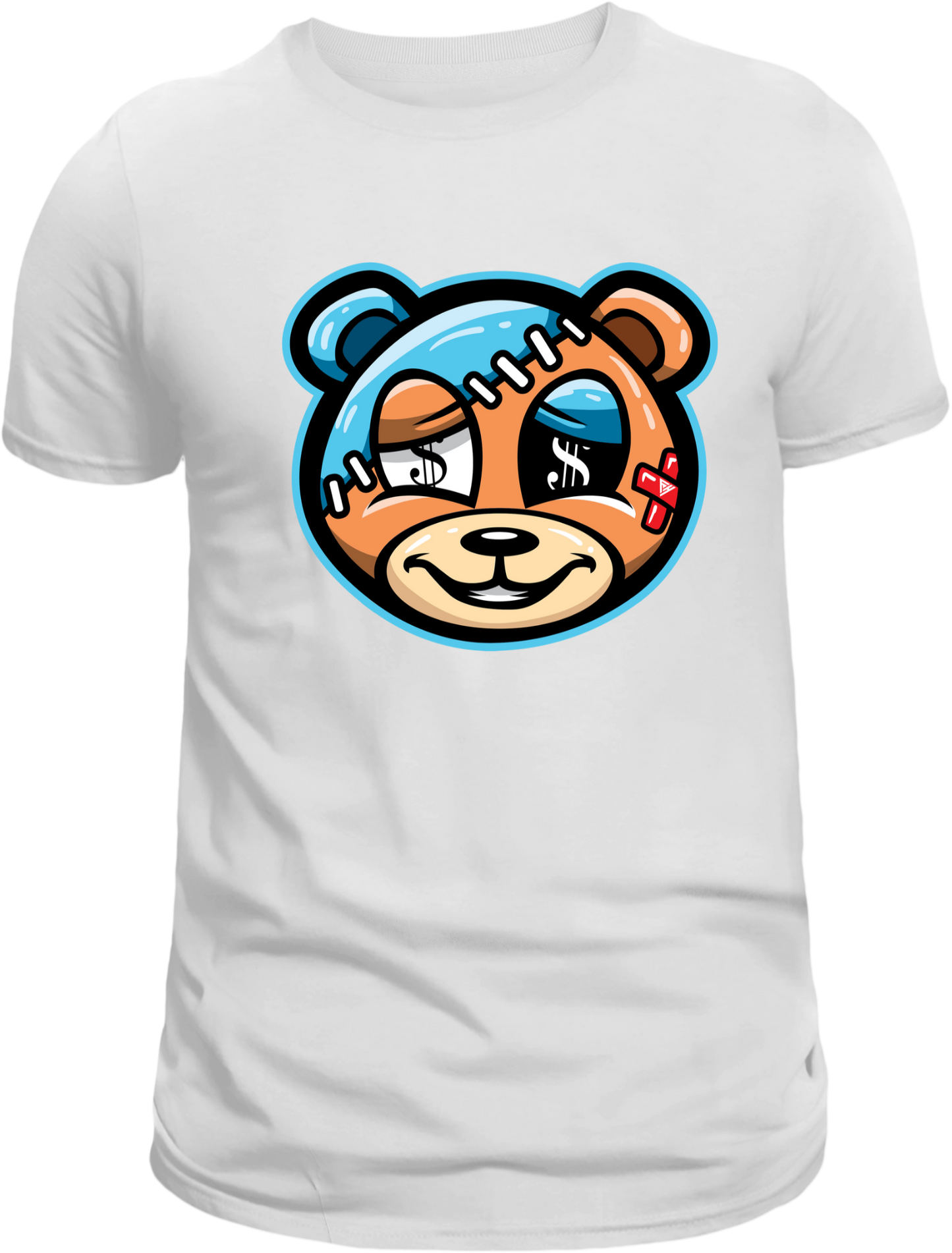 Money Bear T-Shirt – Bold Bear Head Graphic Tee with Dollar Sign Eyes | Streetwear Vibe