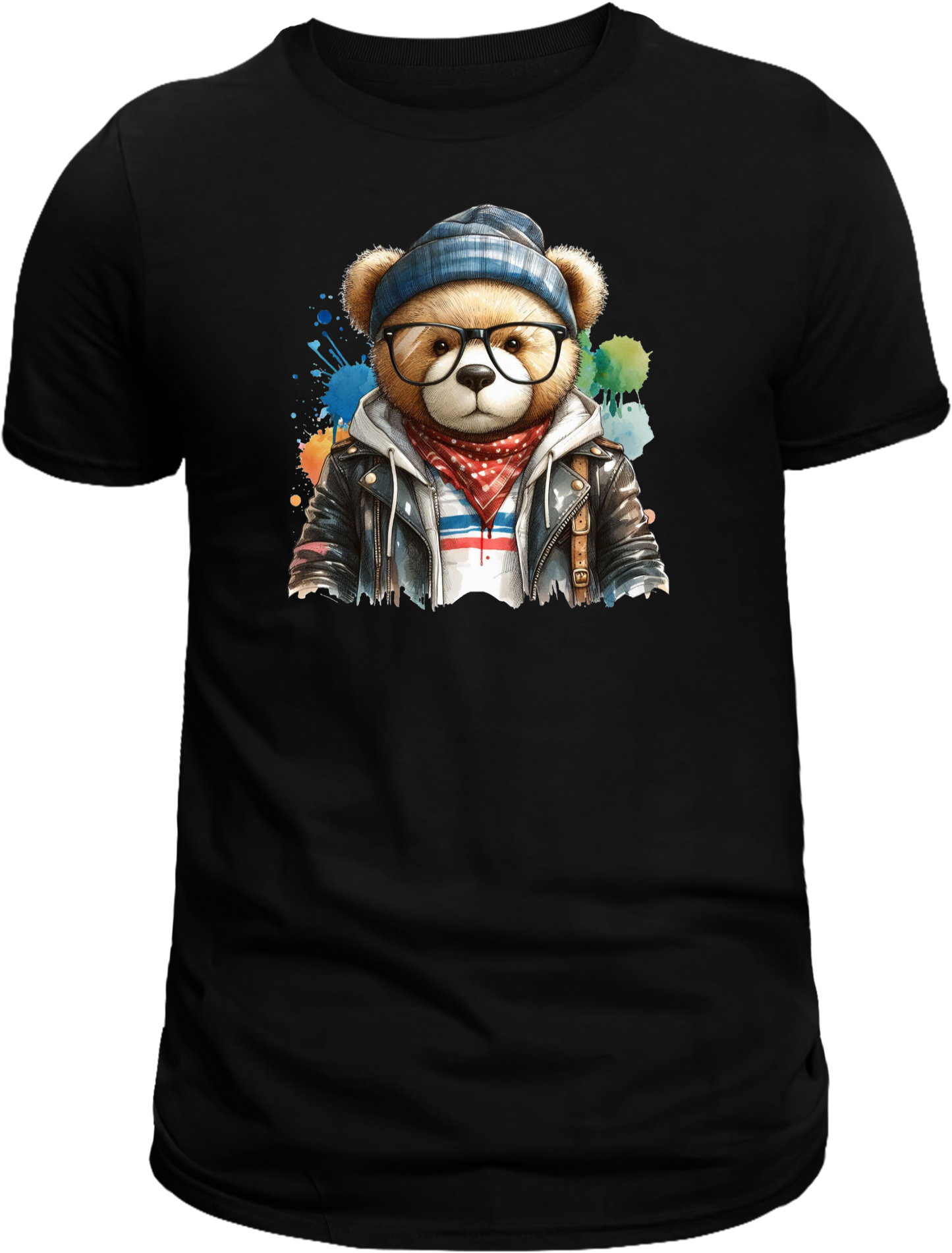 Casual Street-Style Teddy Bear Graphic T-Shirt – Trendy, Comfortable, and Unisex Design