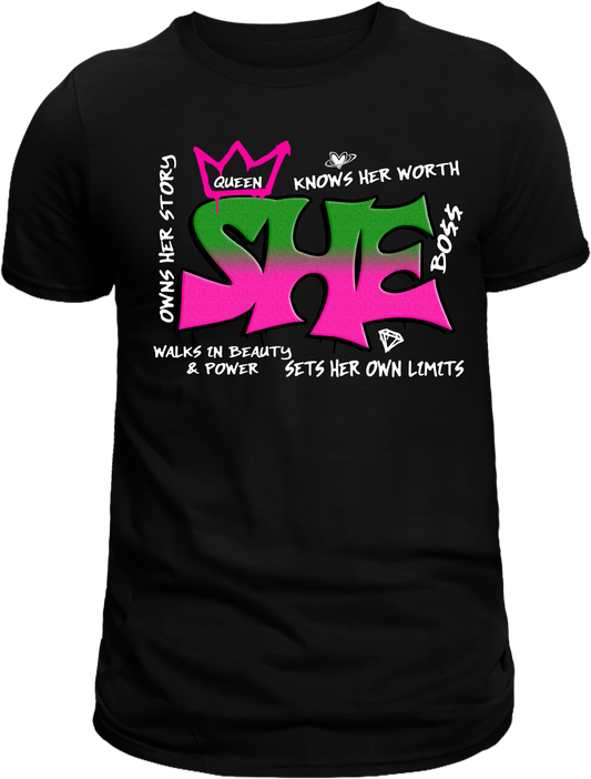 SHE IS T-Shirt – Empowering and Inspirational Apparel for Women