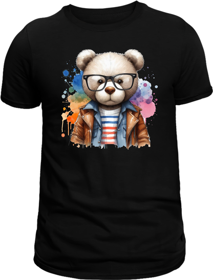 Casual Street-Style Teddy Bear Graphic T-Shirt – Trendy, Comfortable, and Unisex Design